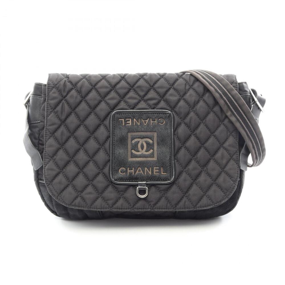 Chanel Matelassé Sport Line Shoulder Bag/Handbag, Leather, Nylon Canvas, Wome...